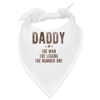 Papa der Mann die Legende die Nummer eins - Bandana - Weiß - Vorne