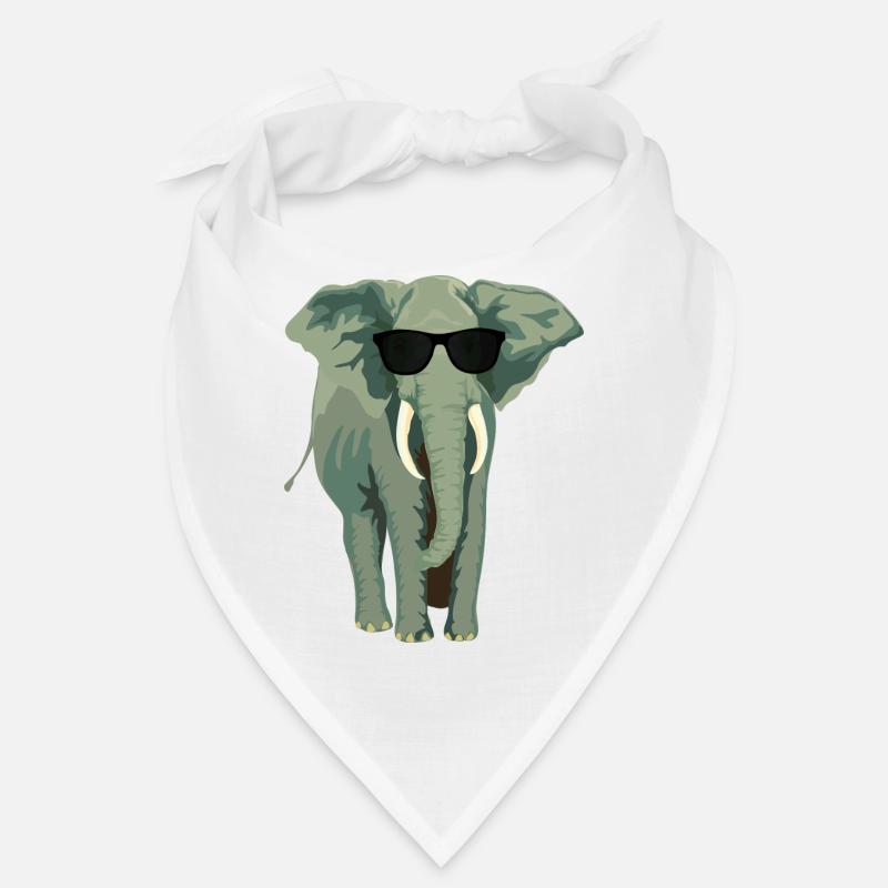 Elephant with sunglass Bandana