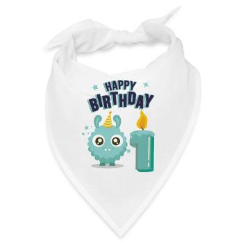 Der erste Geburtstag - Bandana - Weiß - Vorne