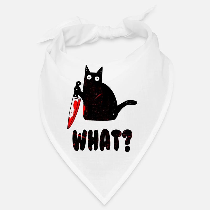 Chat quoi? Chemise drôle de chat noir, chat de chat de meurtre Bandana