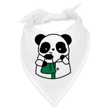 Panda-Chemiewissenschaftler technischer Biologe - Bandana - Weiß - Vorne