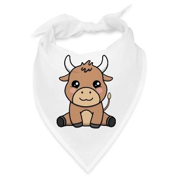 Niedlicher Bulle - Bandana - Weiß - Vorne
