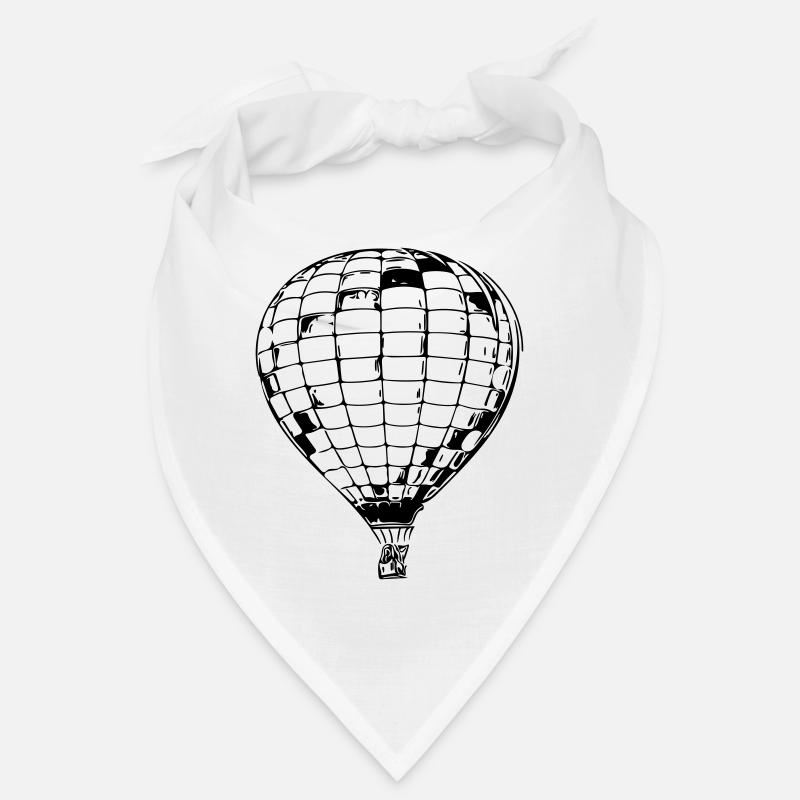 Geometrischer Heissluftballon - Bandana - Weiß