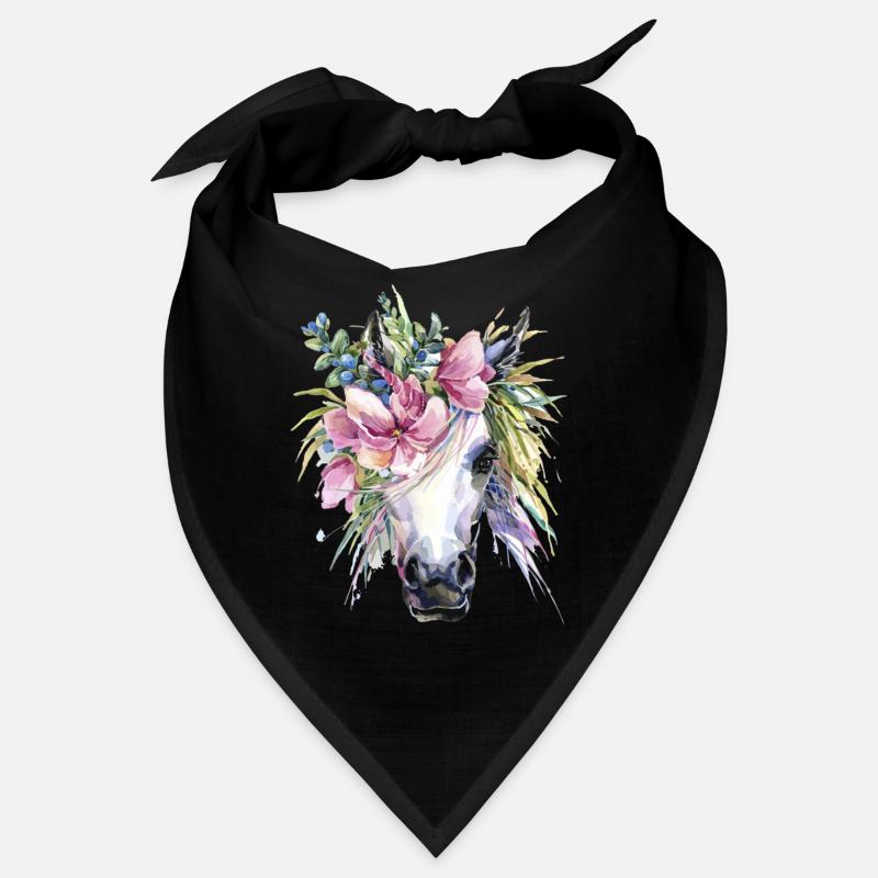 cheval fleurs licorne Bandana