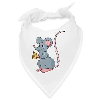 Maus - Bandana - Weiß - Vorne