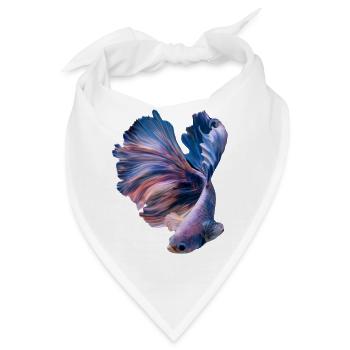 Betta Fish , aqarium hobby - Bandana - Weiß - Vorne
