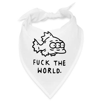 Fuck The World - Bandana - Weiß - Vorne