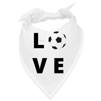 LIEBE FUßBALL - Bandana - Weiß - Vorne