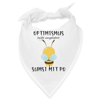 Biene Optimismus Sumsi mit Po - Bandana - Weiß - Vorne