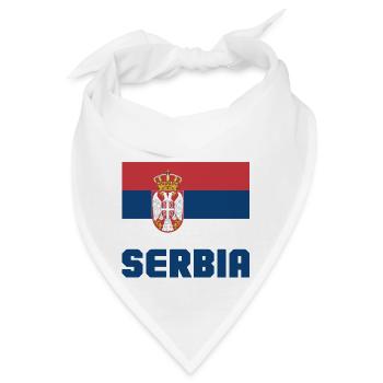 Serbien - Bandana - Weiß - Vorne