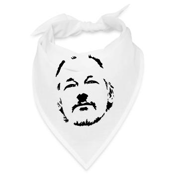 Julian Assange - Bandana - Weiß - Vorne