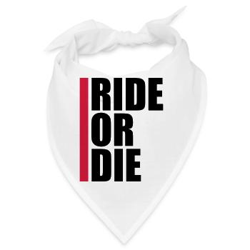 Balken Rot Logo - Bandana - Weiß - Vorne