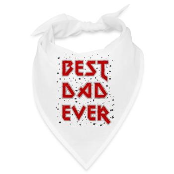 Best Dad Ever metal rock cool Spruch rot Vater - Bandana - Weiß - Vorne