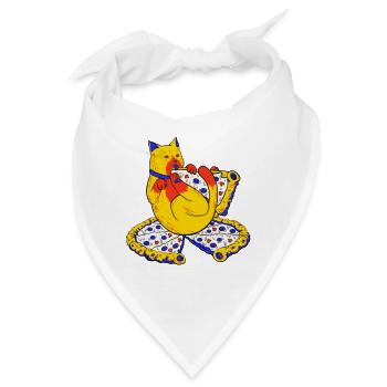 Gourmet Katze - Bandana - Weiß - Vorne