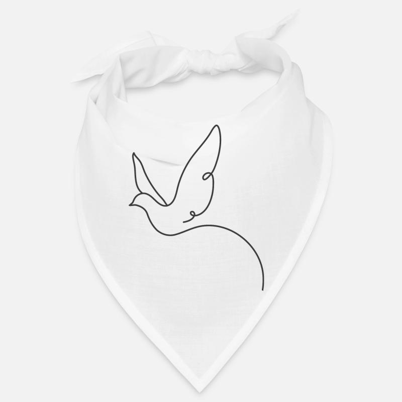 Vogel - Bandana - Weiß