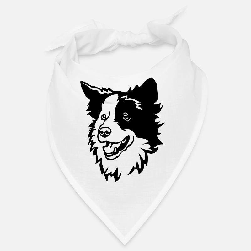 Border Collie Kopf Bandana
