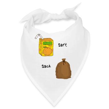 Saftsack, lustige Sprüche, Geschenk - Bandana - Weiß - Vorne