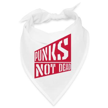 punks not dead Zitat - Bandana - Weiß - Vorne