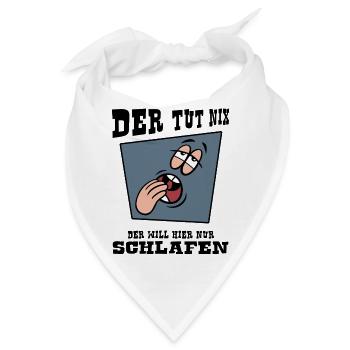 schlafmangel "der tut nix" napping schlafshirt - Bandana - Weiß - Vorne