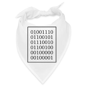 Nerd? In binärer Sprache - Bandana - Weiß - Vorne