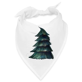 Immergrüne Blaufichte - Bandana - Weiß - Vorne