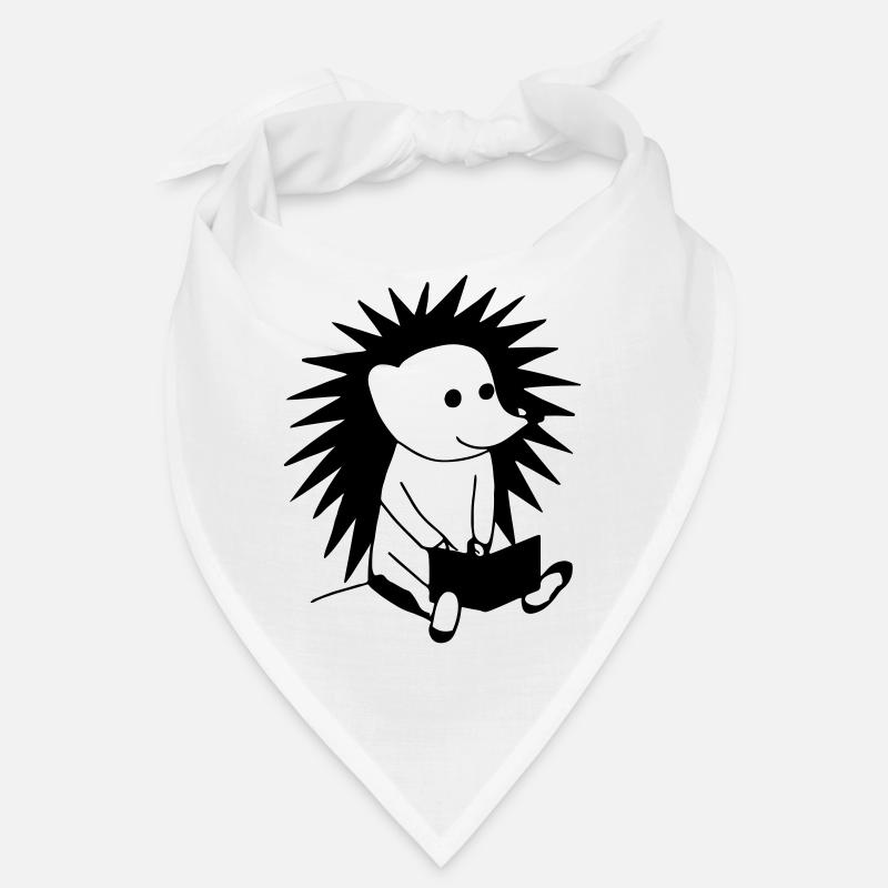 Igel liest Buch Illustration Geschenk Bandana