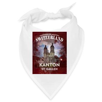 Kantons T-Shirt St. Gallen selber gestalten - Bandana - Weiß - Vorne