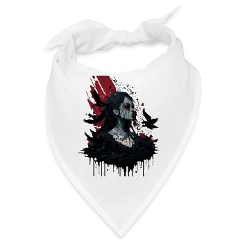 Dunkles Mädchen II - Bandana - Weiß - Vorne
