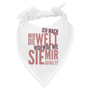 Ich mach mir die Welt widewide wie sie mir gefällt - Bandana - Weiß - Vorne