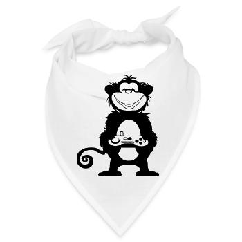 Cooles Design für alle Zocker - Bandana - Weiß - Vorne