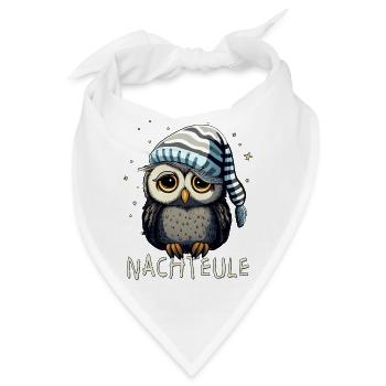 Nachteule - Bandana - Weiß - Vorne