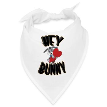 Hey Hase, Zwinkern Sie - Bandana - Weiß - Vorne