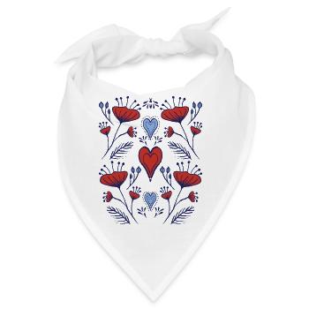 Mohnwiese_Folk Art - Bandana - Weiß - Vorne