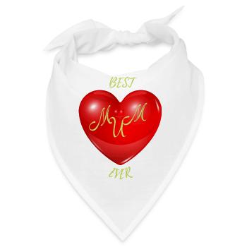 Beste Mama aller Zeiten essentielle Liebe bester Muttertag - Bandana - Weiß - Vorne