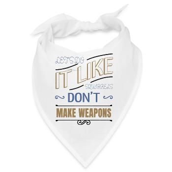 peace movement family geek peace funny quote - Bandana - Weiß - Vorne