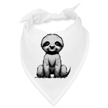 Faultier Müdigkeit Faultiere Faultierzeichnung - Bandana - Weiß - Vorne