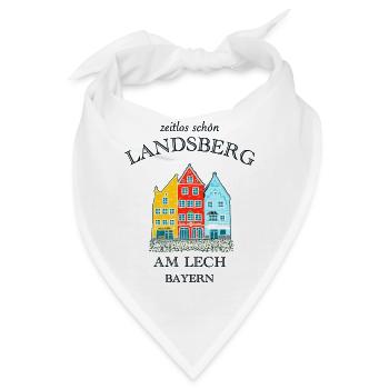 Landsberg, zeitlos schön, Bayern - Bandana - Weiß - Vorne