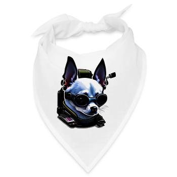 Chihuahua futuristisch - Bandana - Weiß - Vorne
