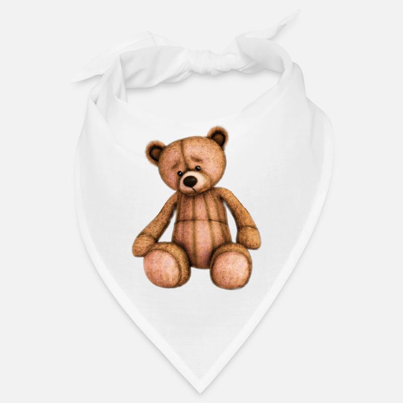 Teddybär - Bandana - Weiß