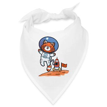 Roter Panda Astronaut Karikatur - Bandana - Weiß - Vorne