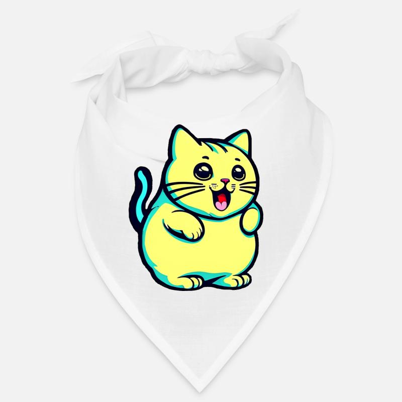 Chat jaune mignon Bandana