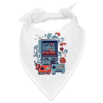 Vintage-Videospiel - Bandana - Weiß - Vorne