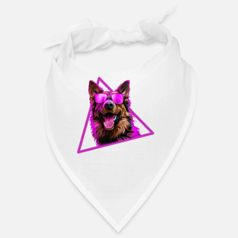 German Shepherd With Sunglasses Bandana