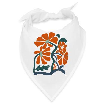 Groovige Wildblumen - Bandana - Weiß - Vorne