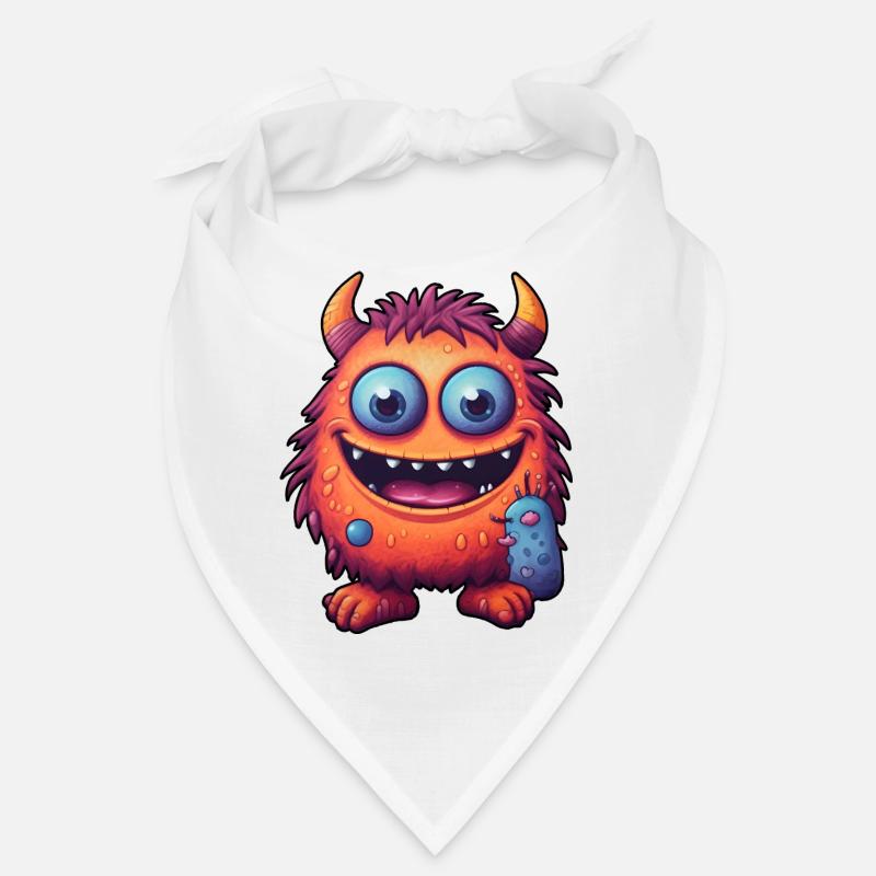 Kleines Monster "Trippel" im Comic-Stil Bandana