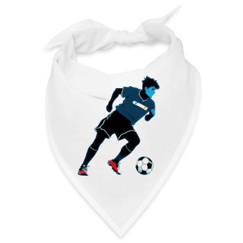 fussball - Bandana - Weiß - Vorne