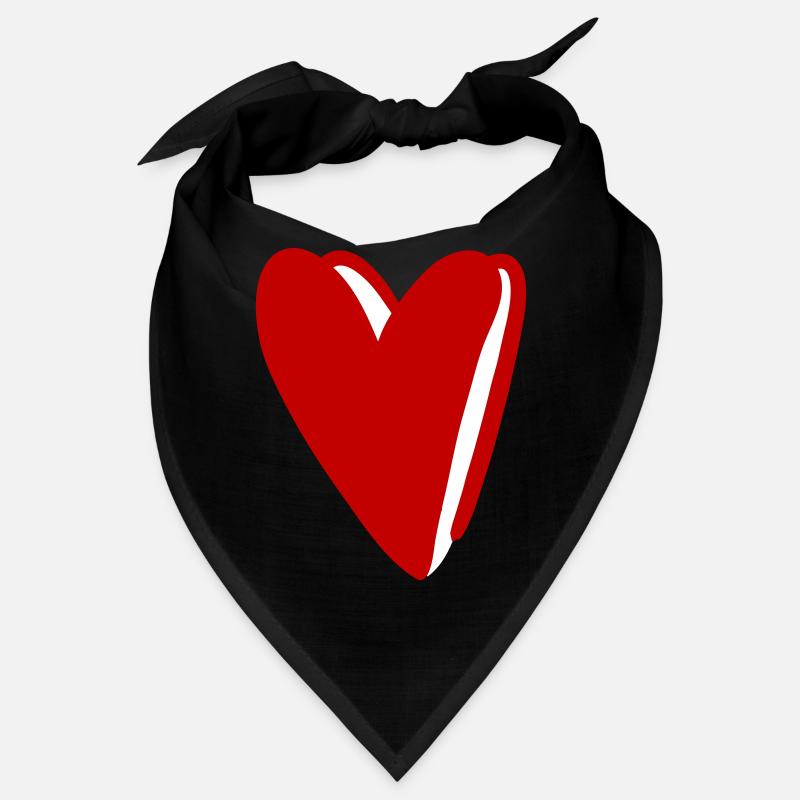 Großes rotes Herz Bandana