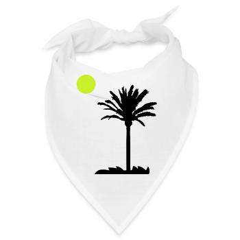 palme - Bandana - Weiß - Vorne
