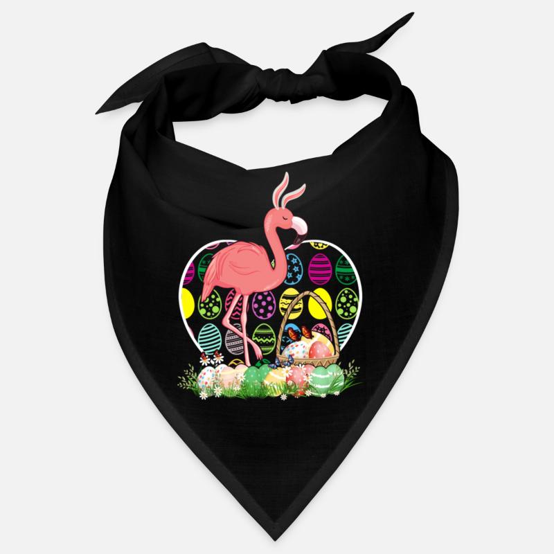 Flamingo Easter Eggs Funny Easter Day Eggs Hunters Bandana