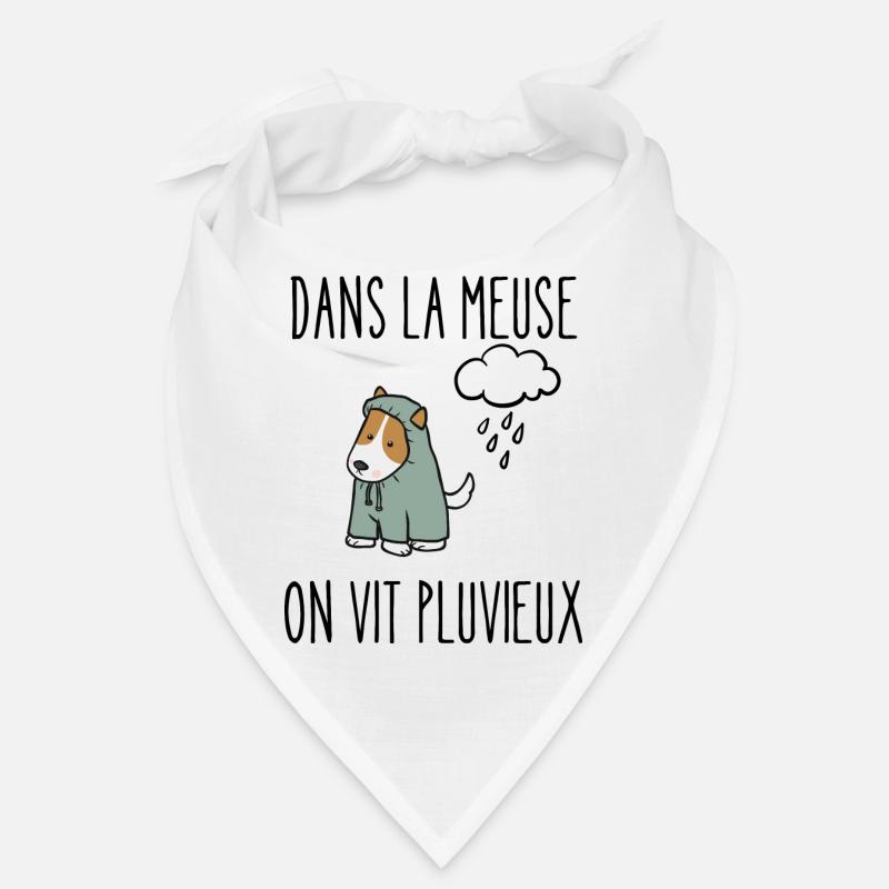 dans la meuse on vit pluvieux - Bandana - blanc
